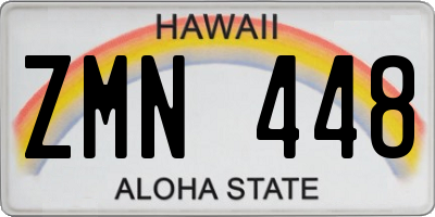 HI license plate ZMN448