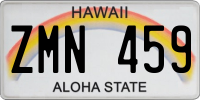 HI license plate ZMN459