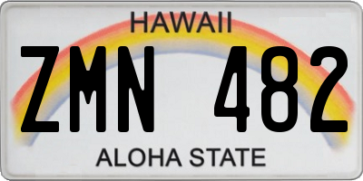 HI license plate ZMN482