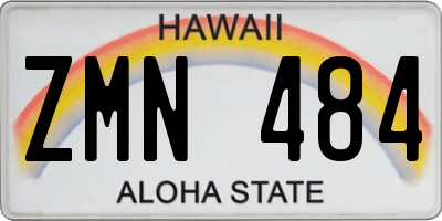 HI license plate ZMN484