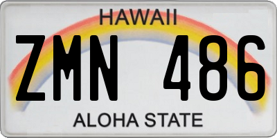 HI license plate ZMN486