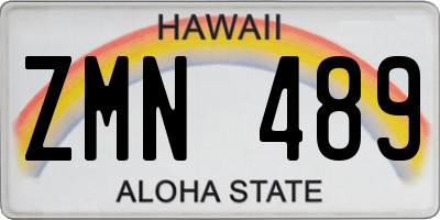 HI license plate ZMN489