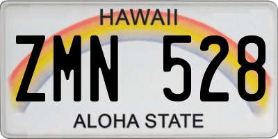 HI license plate ZMN528