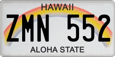 HI license plate ZMN552