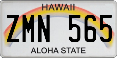 HI license plate ZMN565