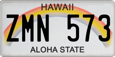 HI license plate ZMN573