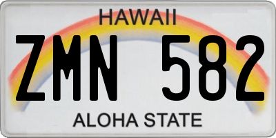 HI license plate ZMN582