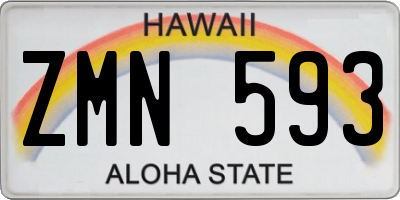 HI license plate ZMN593