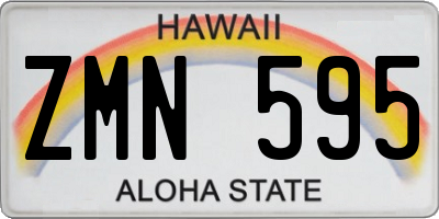 HI license plate ZMN595