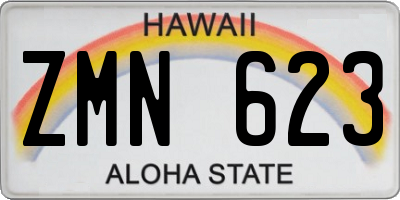 HI license plate ZMN623