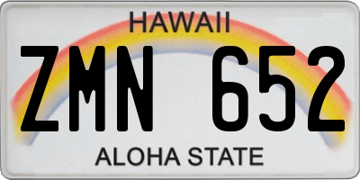 HI license plate ZMN652