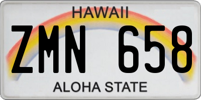 HI license plate ZMN658