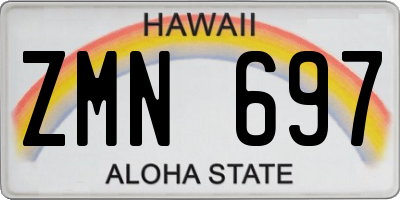 HI license plate ZMN697