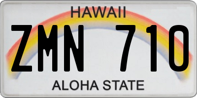 HI license plate ZMN710