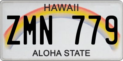 HI license plate ZMN779