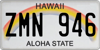 HI license plate ZMN946