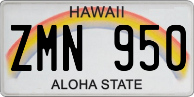 HI license plate ZMN950