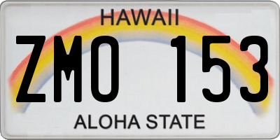 HI license plate ZMO153