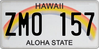 HI license plate ZMO157