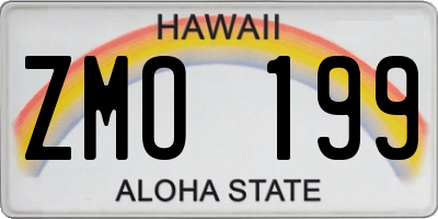 HI license plate ZMO199