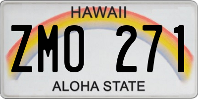 HI license plate ZMO271