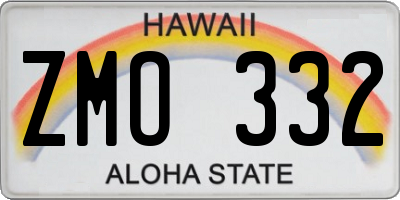 HI license plate ZMO332