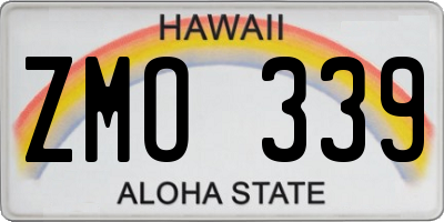 HI license plate ZMO339