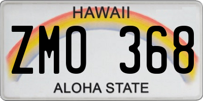 HI license plate ZMO368
