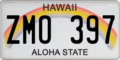 HI license plate ZMO397