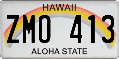 HI license plate ZMO413