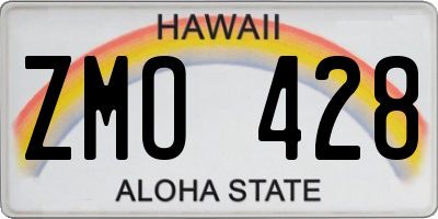 HI license plate ZMO428