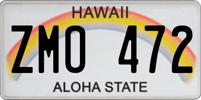 HI license plate ZMO472