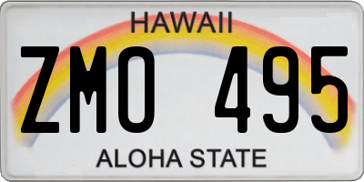 HI license plate ZMO495