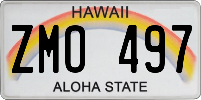 HI license plate ZMO497