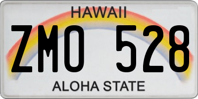 HI license plate ZMO528