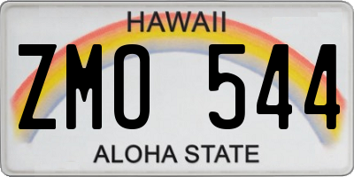 HI license plate ZMO544