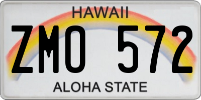 HI license plate ZMO572