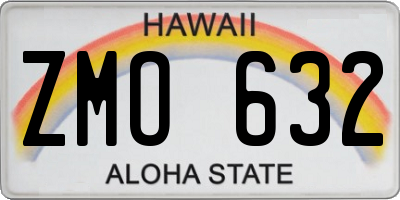 HI license plate ZMO632