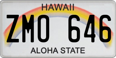 HI license plate ZMO646