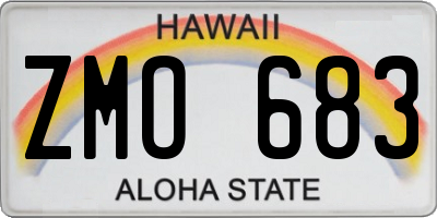 HI license plate ZMO683