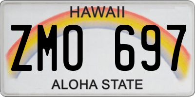 HI license plate ZMO697