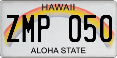 HI license plate ZMP050