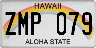 HI license plate ZMP079
