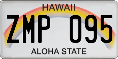 HI license plate ZMP095