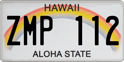 HI license plate ZMP112