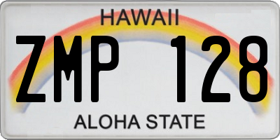 HI license plate ZMP128