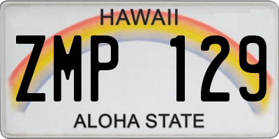 HI license plate ZMP129
