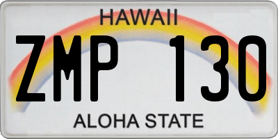 HI license plate ZMP130