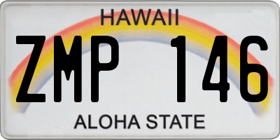 HI license plate ZMP146