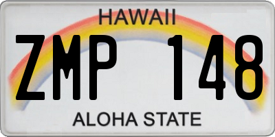 HI license plate ZMP148